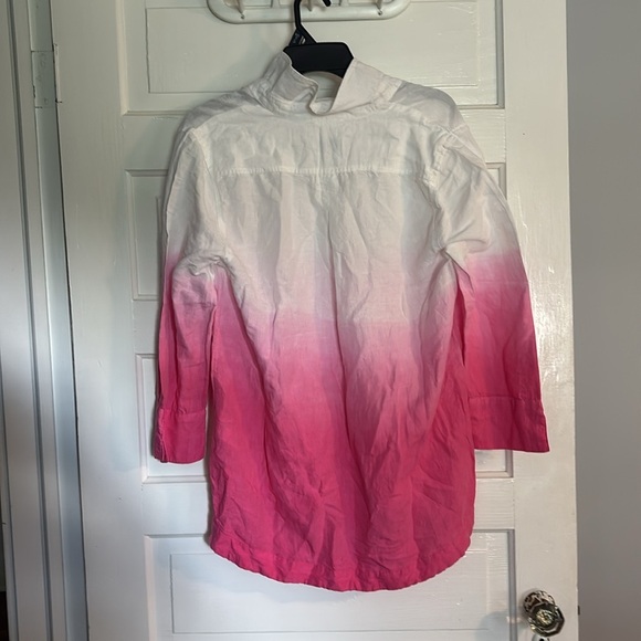Vineyard Vines Classic Pink Ombré Linen Shirt - Picture 4 of 5